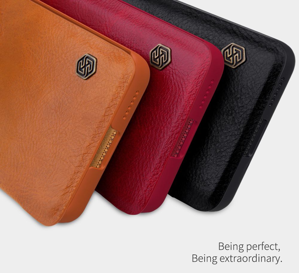 NILLKIN Protective Leather Phone Case For HUAWEI P40 Pro Smartphone - Brown