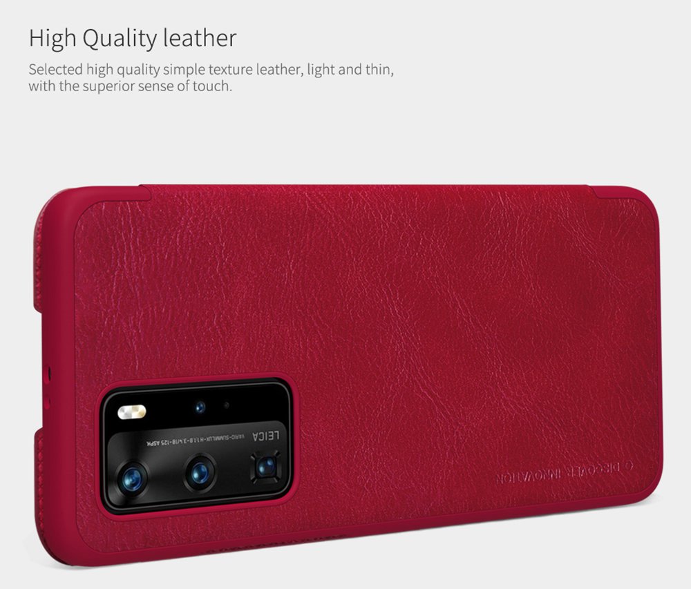 NILLKIN Protective Leather Phone Case For HUAWEI P40 Pro Smartphone - Brown