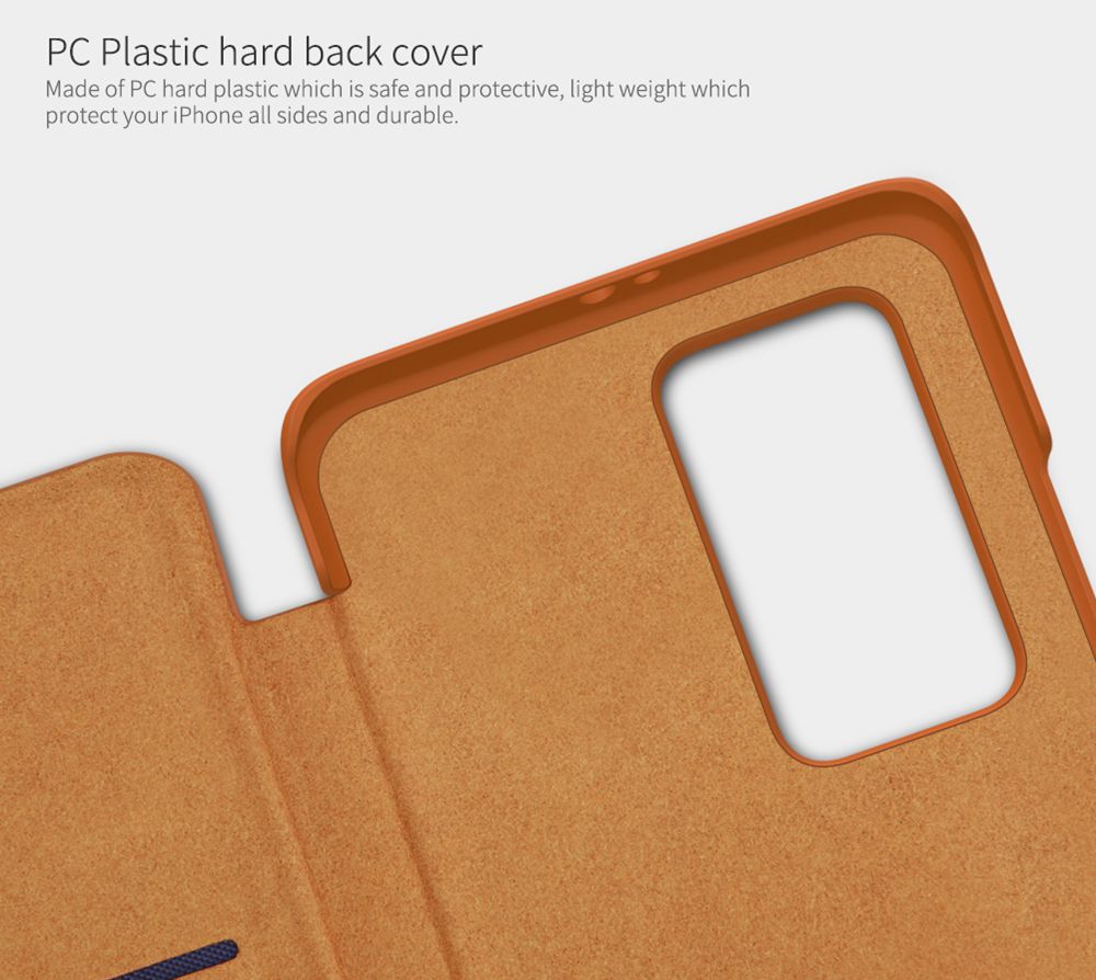NILLKIN Protective Leather Phone Case For HUAWEI P40 Pro Smartphone - Brown