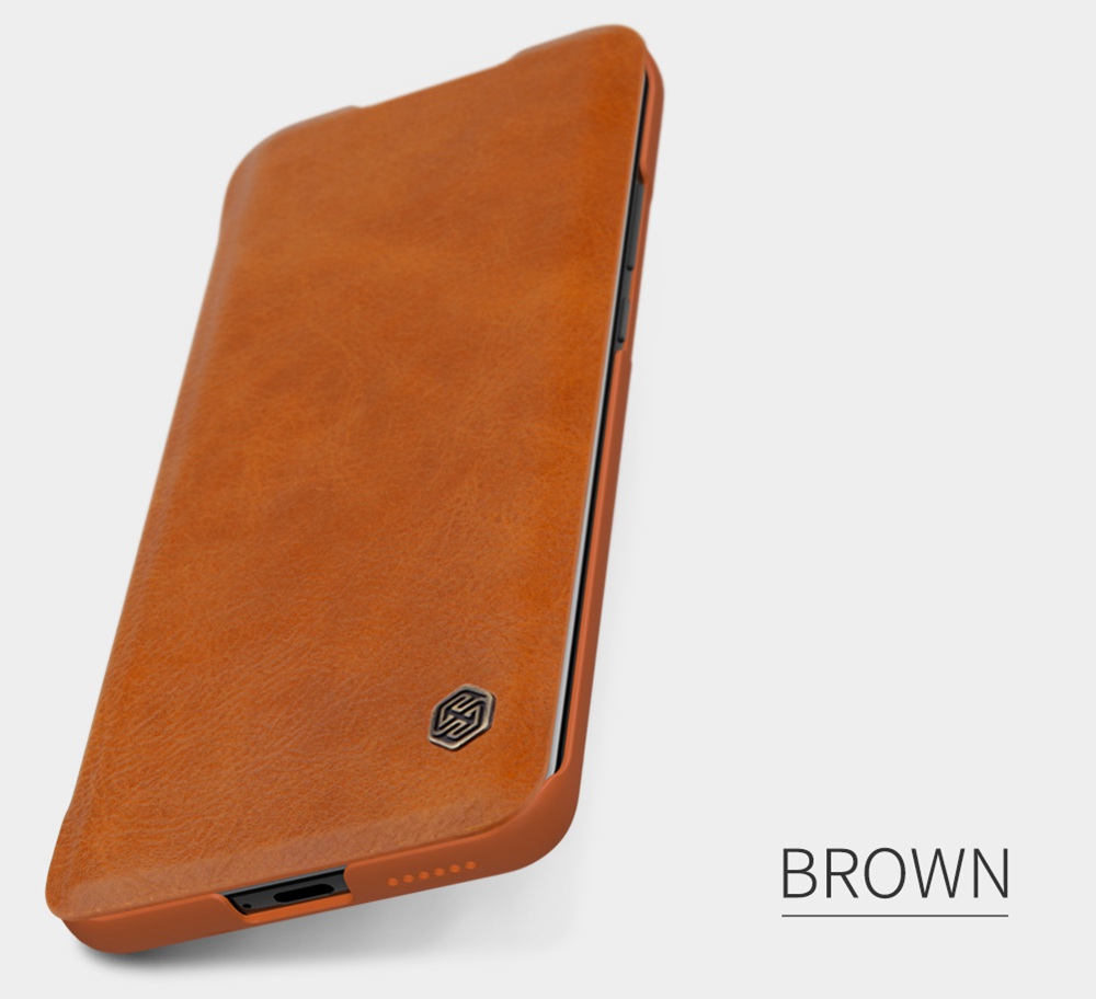 NILLKIN Protective Leather Phone Case For HUAWEI P40 Pro Smartphone - Brown