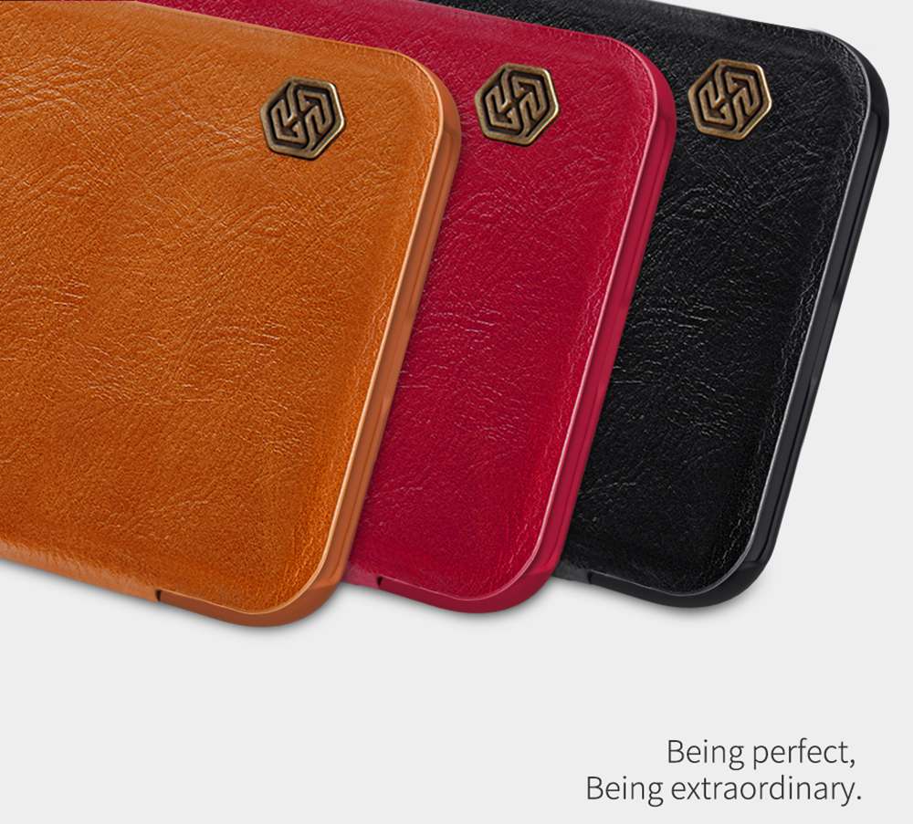 NILLKIN Protective Leather Phone Case For HUAWEI P40 Smartphone - Black