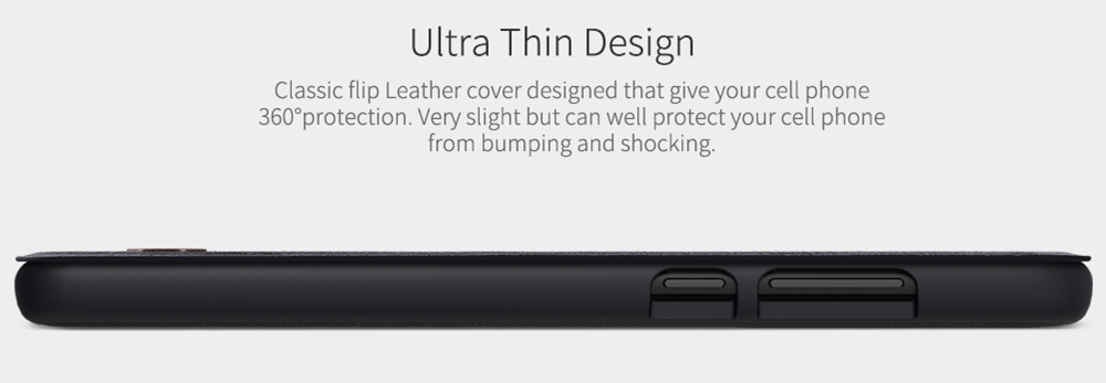 NILLKIN Protective Leather Phone Case For HUAWEI P40 Smartphone - Black