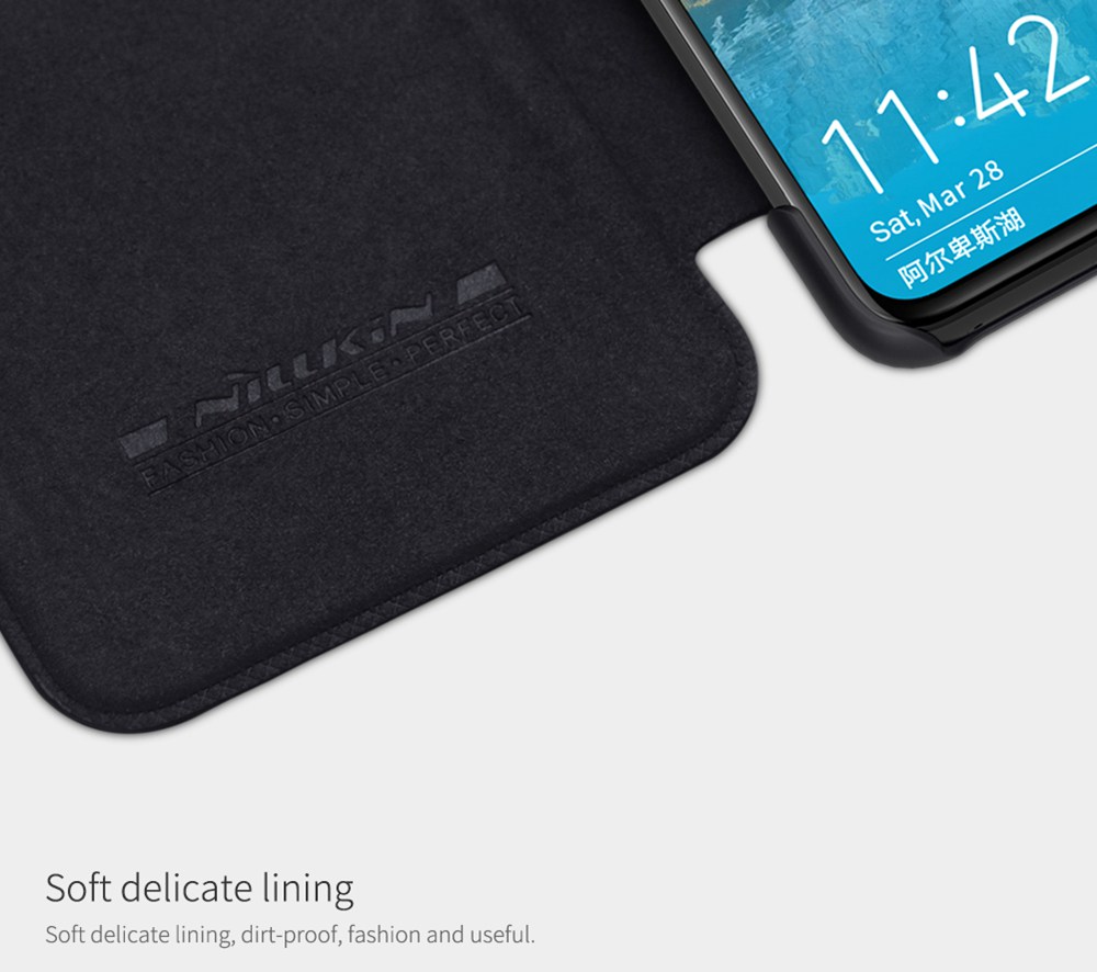 NILLKIN Protective Leather Phone Case For HUAWEI P40 Smartphone - Black