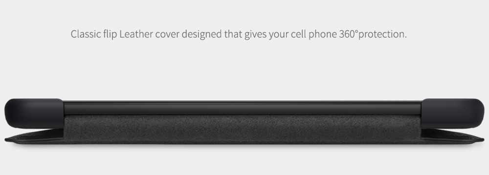 NILLKIN Protective Leather Phone Case For HUAWEI P40 Smartphone - Black