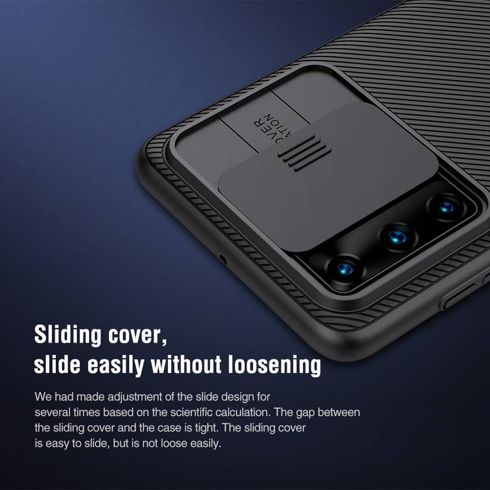 NILLKIN Black Mirror Series Protective Leather Phone Case For Huawei P40 Pro Smartphone - Black