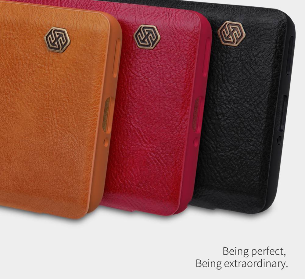 NILLKIN Protective Leather Phone Case For Oneplus 8 Smartphone - Black