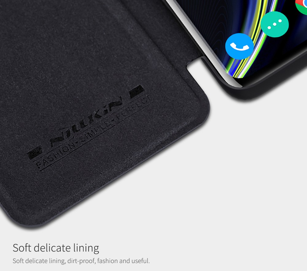 NILLKIN Protective Leather Phone Case For Oneplus 8 Smartphone - Black