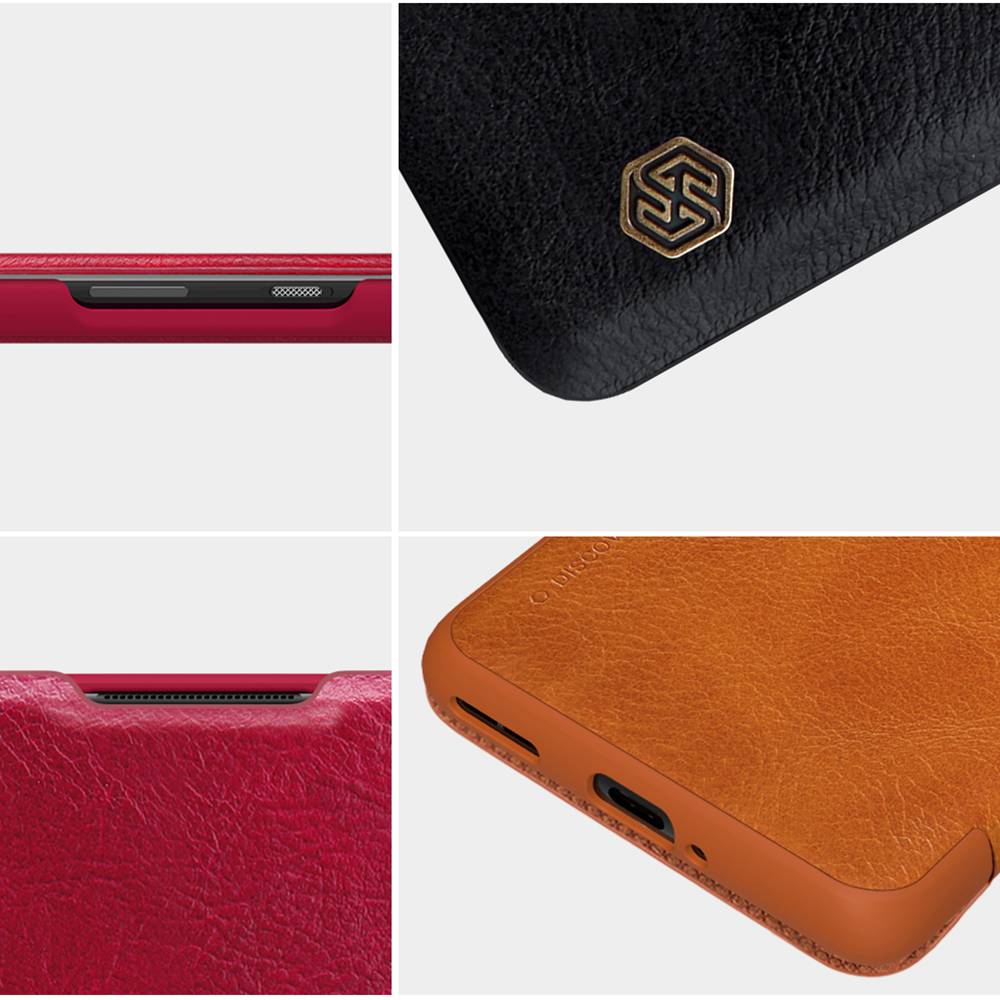 NILLKIN Protective Leather Phone Case For Oneplus 8 Smartphone - Black