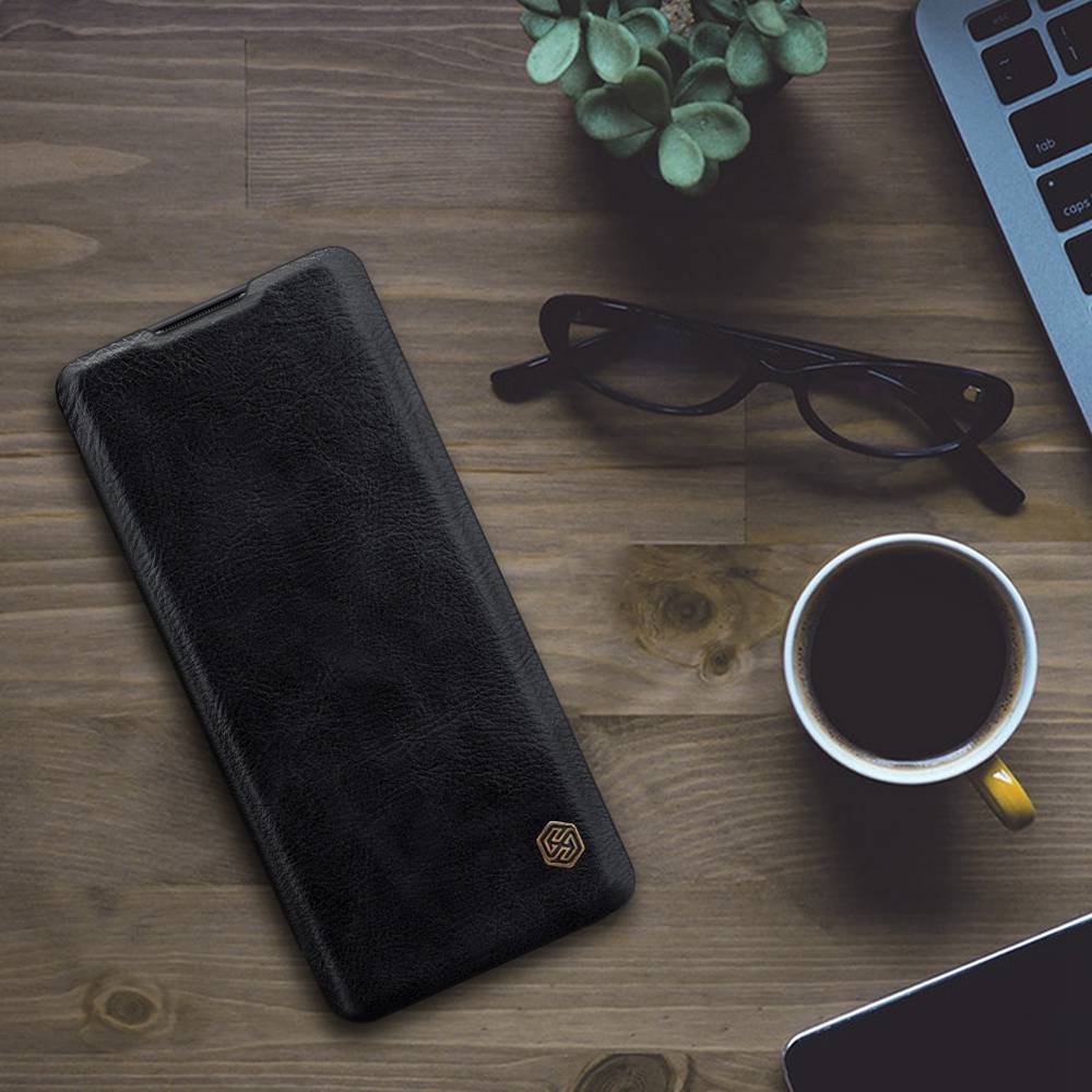 NILLKIN Protective Leather Phone Case For Oneplus 8 Smartphone - Black