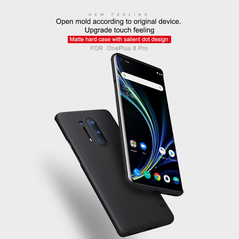 NILLKIN Protective Frosted PC Phone Case For Oneplus 8 Pro Smartphone - Black