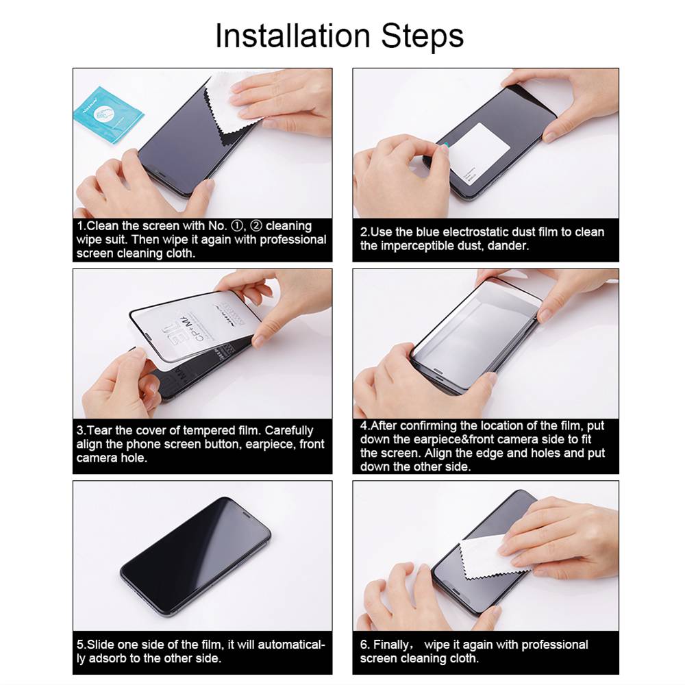 Nillkin 3D CP+MAX Full Coverage Anti-explosion Tempered Glass Screen Protector For Huawei P40 Pro - Transparent