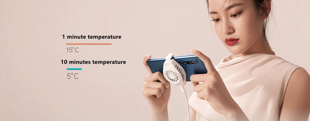 Original Xiaomi Cool Cooling Fan Back Clip Type-C Bass Operation Mini Radiating Device For Xiaomi 10 Pro for iPhone Huawei Samsung Mobile Phone