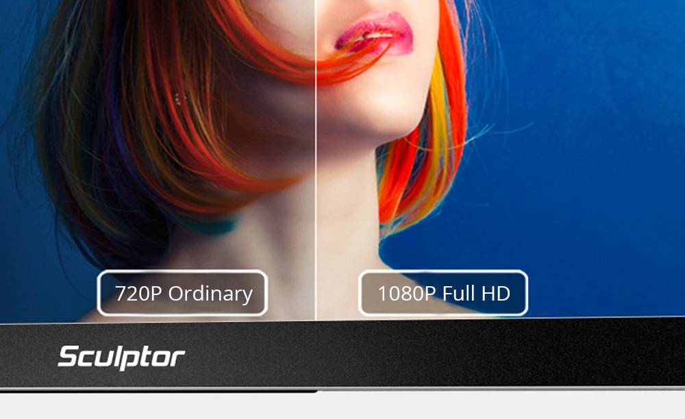 Sculptor MF156LN 15.6" 1080P FHD IPS Portable Monitor 100% sRGB HDR Dual Type-C+Mini HDMI Gaming Display Screen For Smartphones Digital Cameras Tablets Laptops Game Consoles - Black