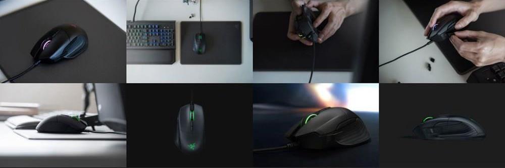 Razer Basilisk Wired Mouse Chroma Enabled RGB FPS 16000 DPI Customizable Scroll Wheel Resistance Gaming - Quartz Pink