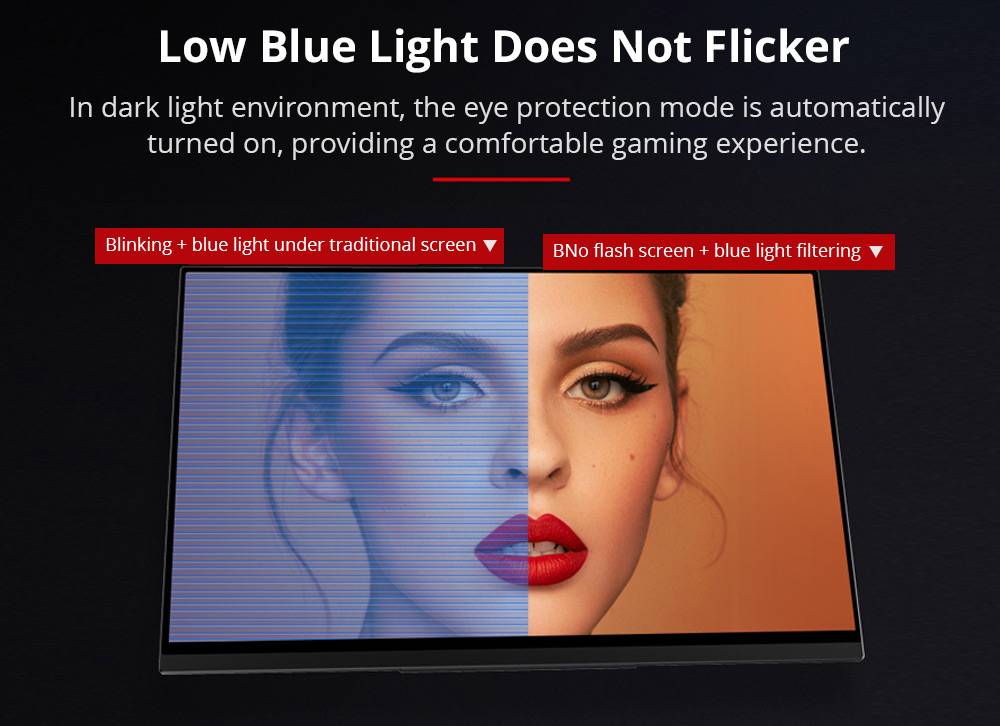 Sculptor MF156LZ Auto-rotating 15.6" 1080P FHD IPS 144Hz Touch Menu Portable Monitor 72% NTSC HDR Dual Type-C+Mini HDMI Gaming Display Screen For Smartphones Digital Cameras Tablets Laptops Game Consoles - Black