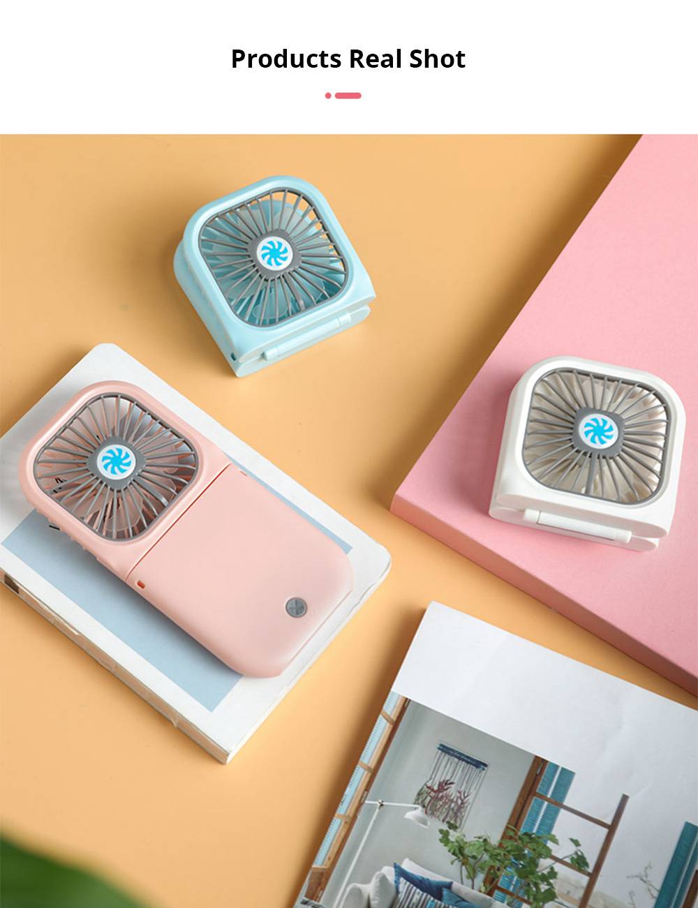 Portable Folding Hanging Neck Fan Silent Brushless Motor Summer Cooldown Three Wind Speeds USB Charging 3000mAh Battery - Black