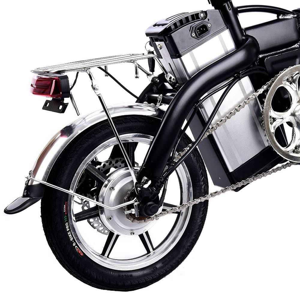 GYL004 Folding Electric Bike 14 Inch Tire 350W Motor Max Speed 35km/h Up To 35km Range Dual Disc Brake - Black