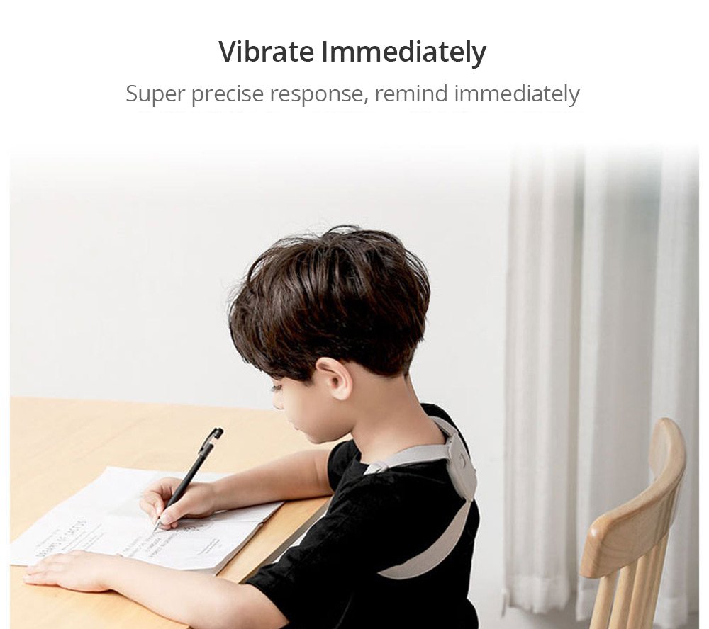 Size L Smart Kyphosis Orthosis Orthodontic Band Vibration Reminder Correct Posture For Children Adults - White