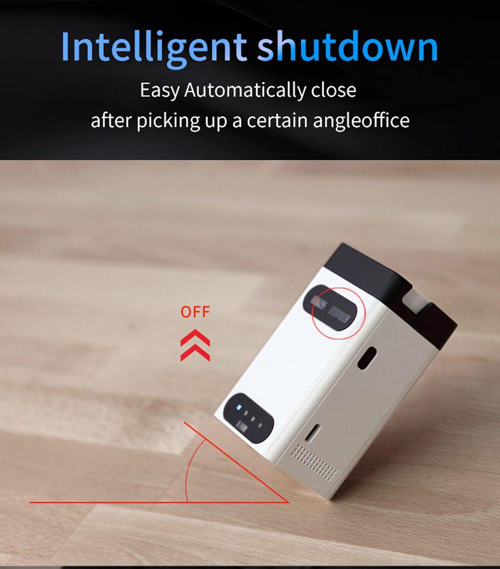 Wireless Laser Projection Bluetooth Virtual Mini Keyboard with Mouse/Power Bank Function for iPhone, iPad, Smartphone Tablet and Computer-White