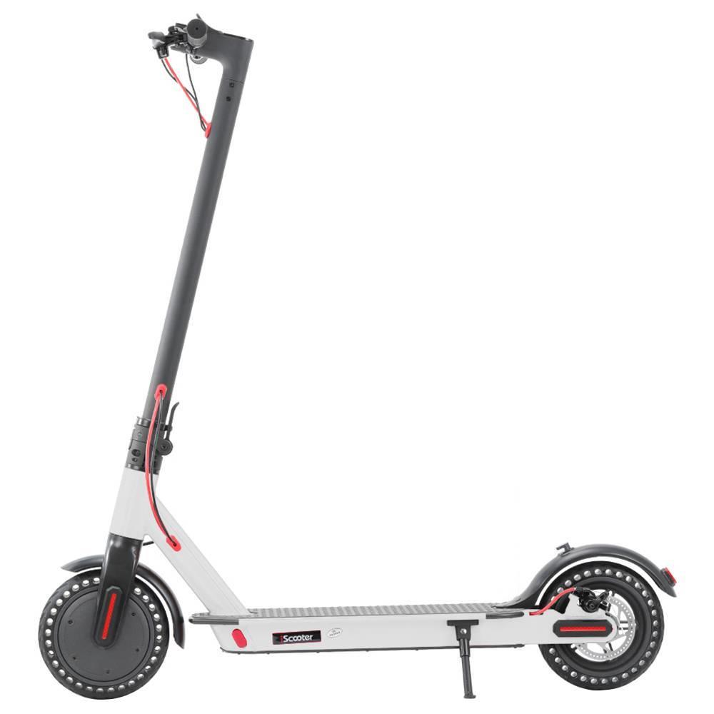 E4 Folding Electric Scooter 8.5 Inch Honeycomb Tire 250W Motor Max 25km/h Up To 25km Range Dual Disc Brake LED Display - White