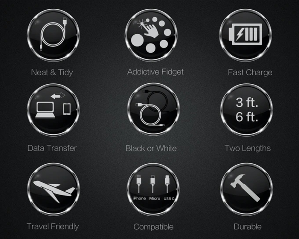 SuperCalla 0.9m Type-C Interface Magnetic Absorption Charging Data Cable - White