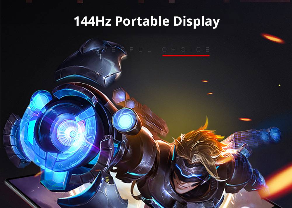 Sculptor MF156LZ Auto-rotating 15.6" 1080P FHD IPS 144Hz Touch Menu Portable Monitor 72% NTSC HDR Dual Type-C+Mini HDMI Gaming Display Screen For Smartphones Digital Cameras Tablets Laptops Game Consoles - Black