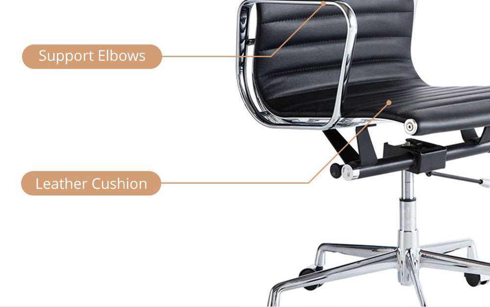 HJ202B Lift Swivel Chair Explosion-proof Support Chassis Solid Air Pump For Office Living Room - Black