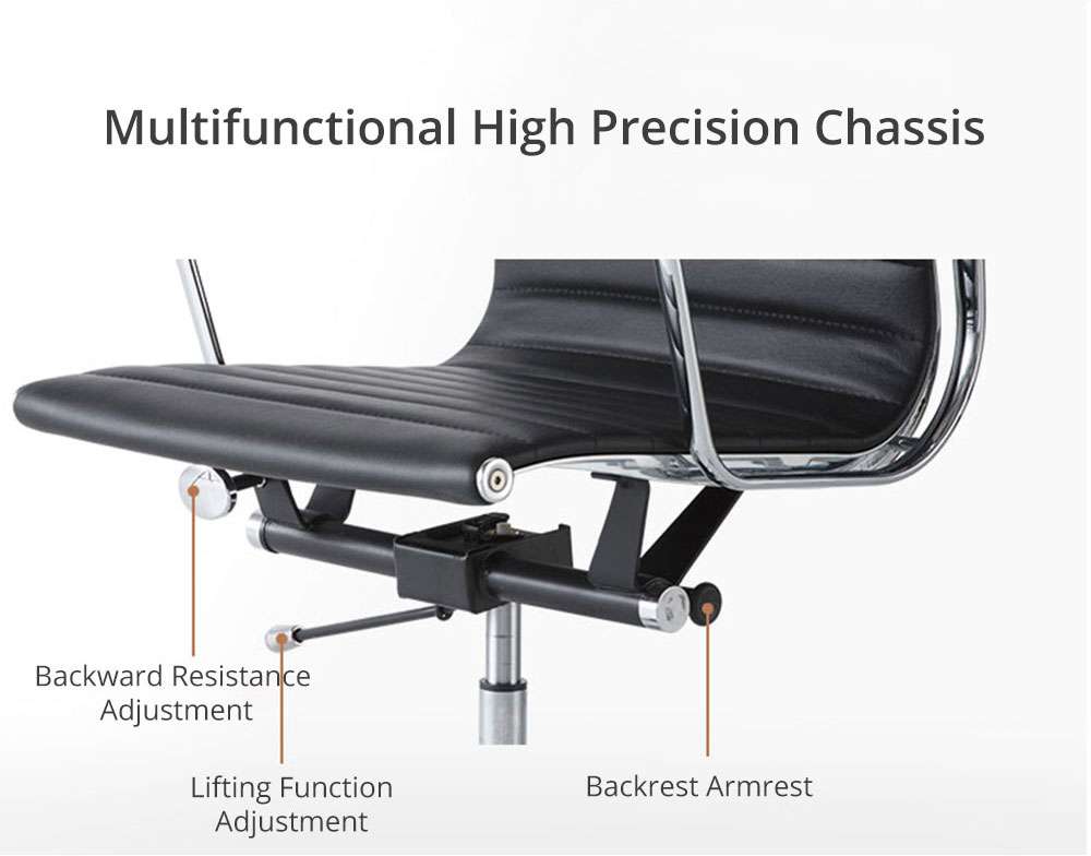 HJ202B Lift Swivel Chair Explosion-proof Support Chassis Solid Air Pump For Office Living Room - Black