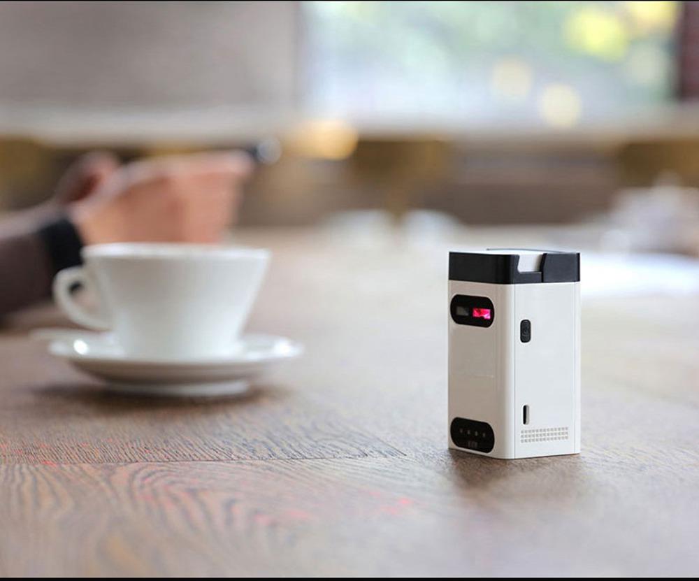 Wireless Laser Projection Bluetooth Virtual Mini Keyboard with Mouse/Power Bank Function for iPhone, iPad, Smartphone Tablet and Computer-White