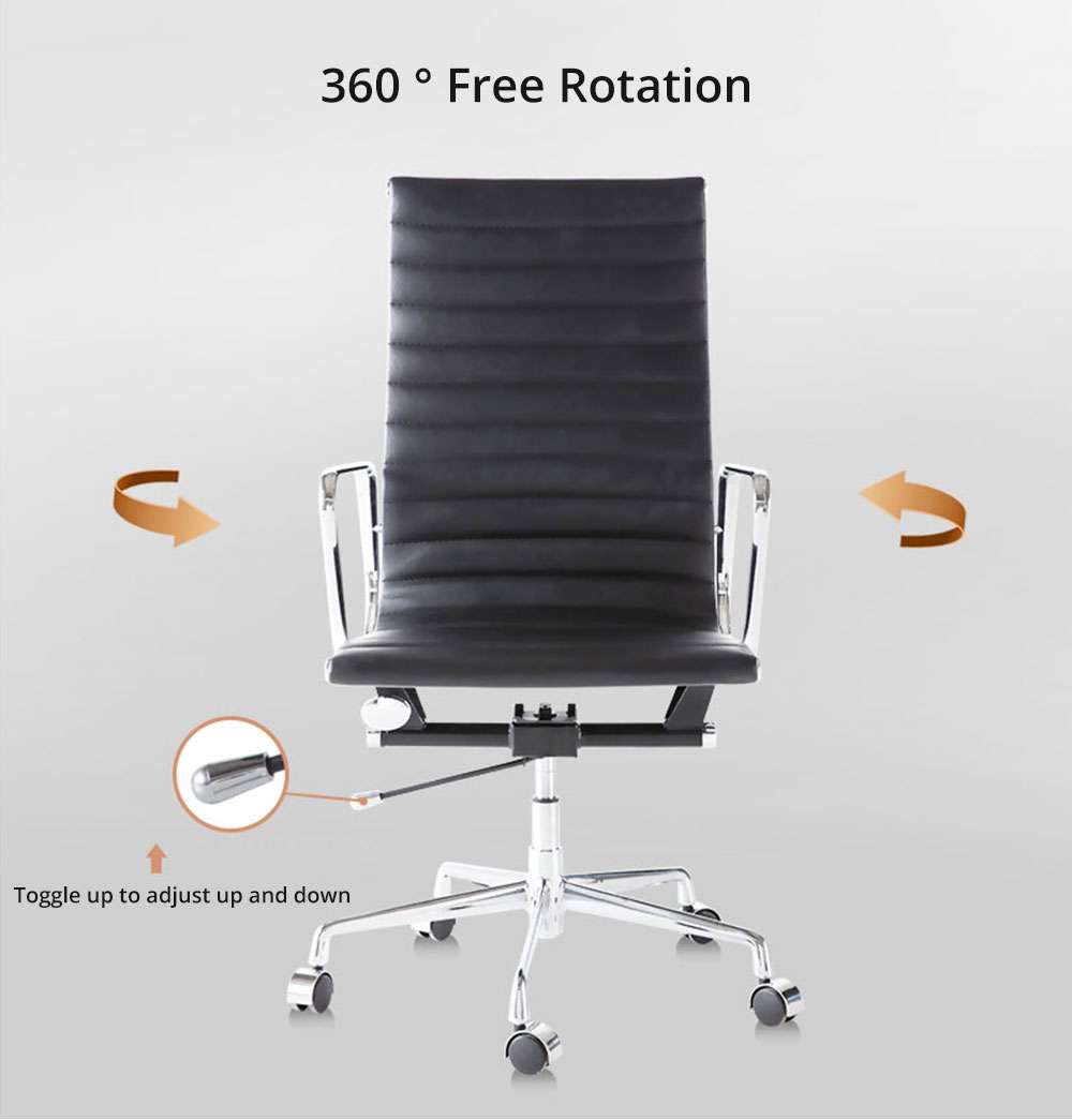 HJ202B Lift Swivel Chair Explosion-proof Support Chassis Solid Air Pump For Office Living Room - Black