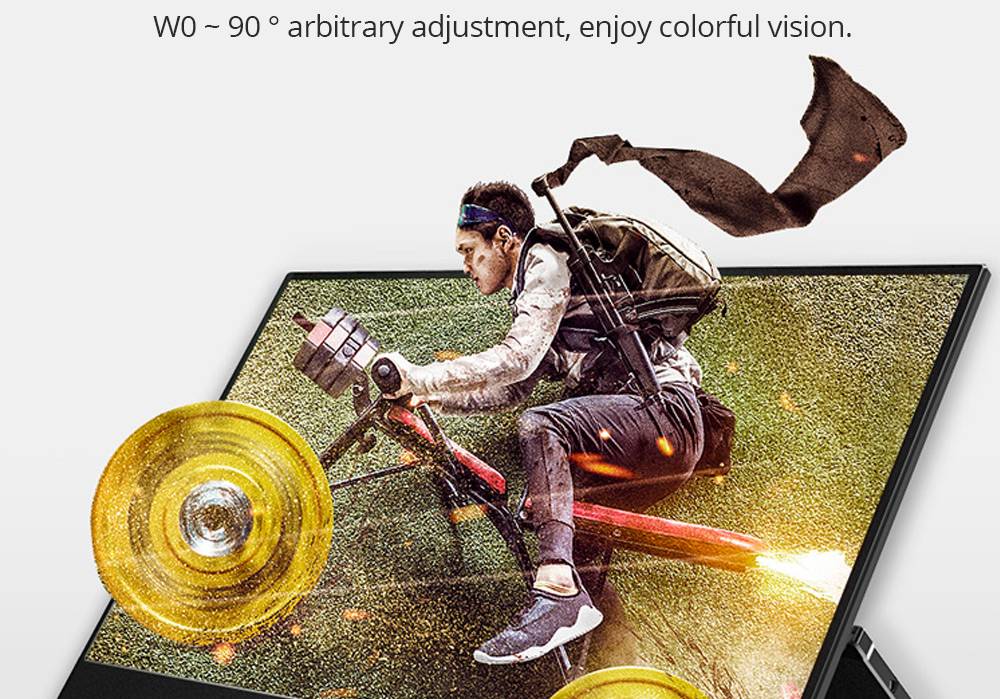 Sculptor MU156LT 15.6" 4K UHD IPS OSD Dial Button Portable Monitor 72% NTSC HDR Dual Type-C+Mini HDMI Gaming Display Screen For Smartphones Digital Cameras Tablets Laptops Game Consoles - Black