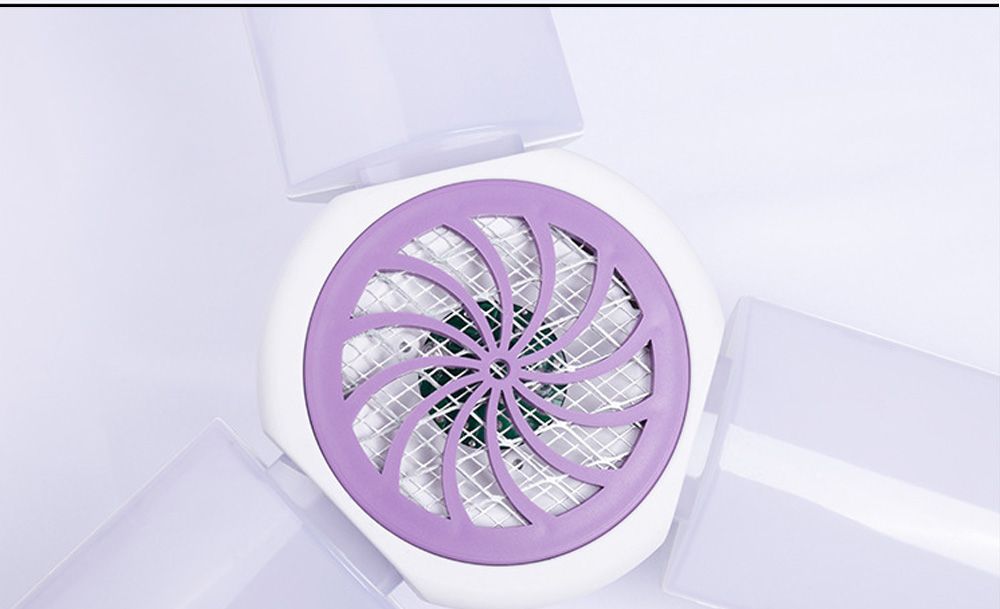 Three Blades 45W Multifunctional LED Folding Mosquito Killer Lamp 6500K White Light Illumination Anti-mosquito - White