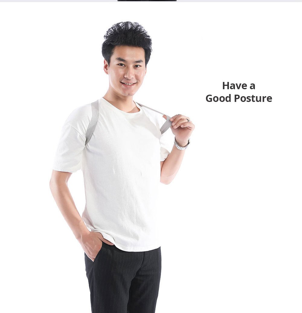 Size L Smart Kyphosis Orthosis Orthodontic Band Vibration Reminder Correct Posture For Children Adults - White