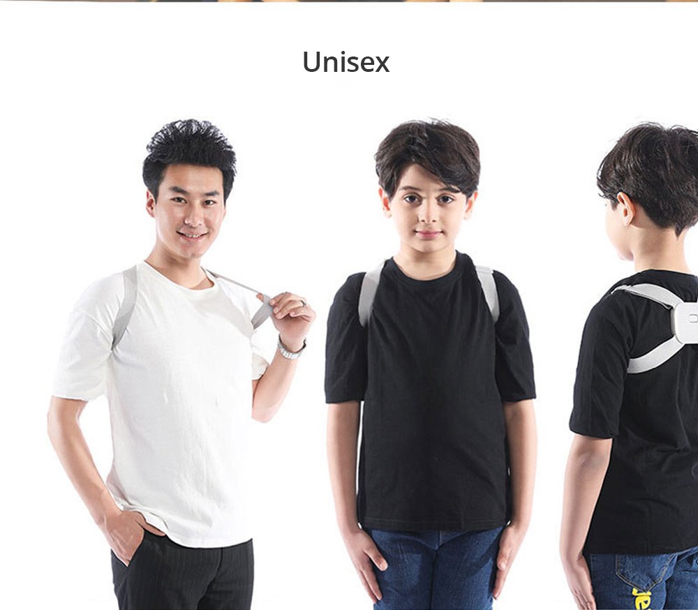 Size L Smart Kyphosis Orthosis Orthodontic Band Vibration Reminder Correct Posture For Children Adults - White