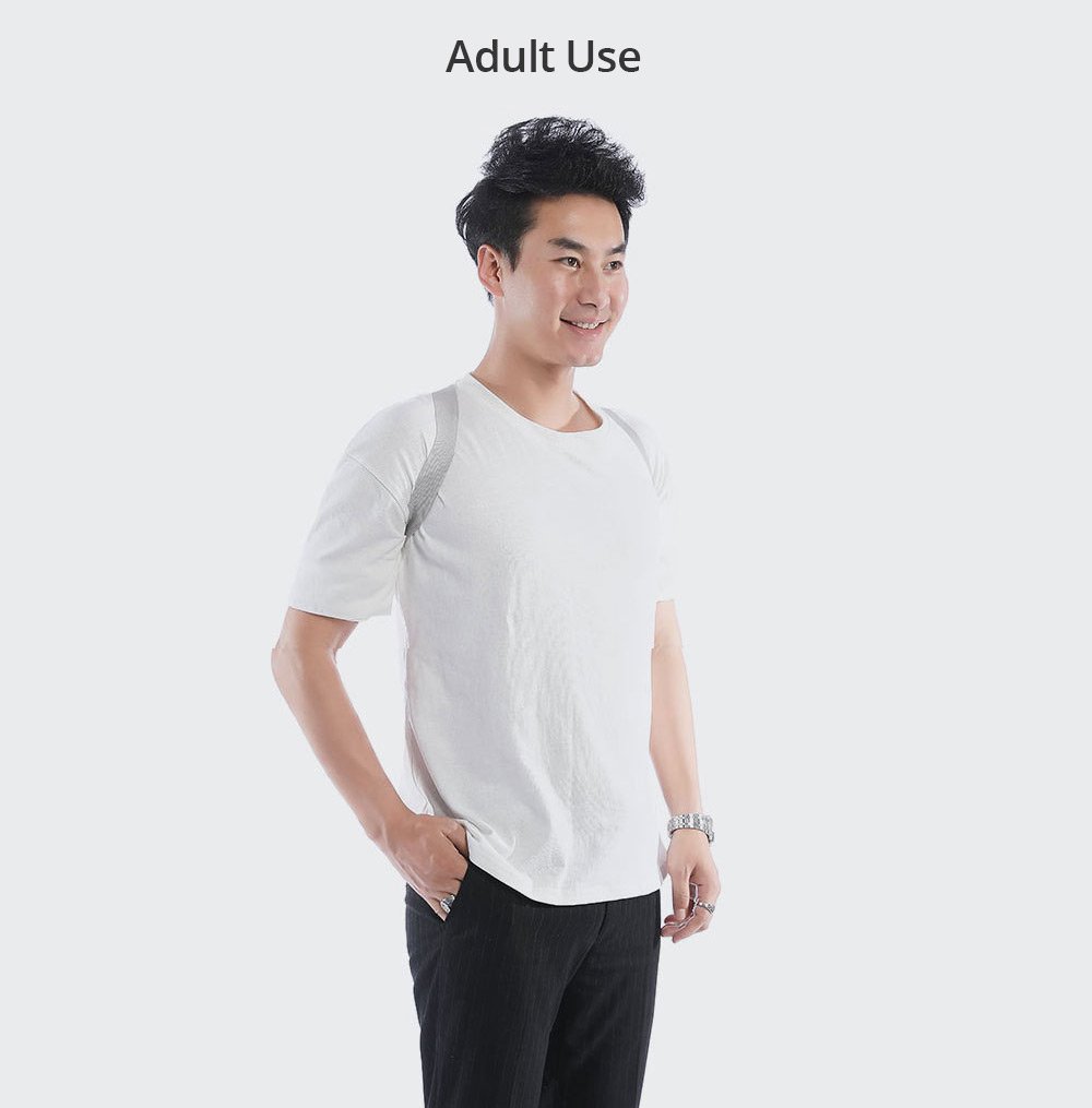 Size L Smart Kyphosis Orthosis Orthodontic Band Vibration Reminder Correct Posture For Children Adults - White