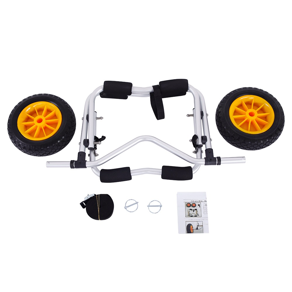 1.5mm Aluminum Alloy Trailer For Kayaking Canoe - Silver