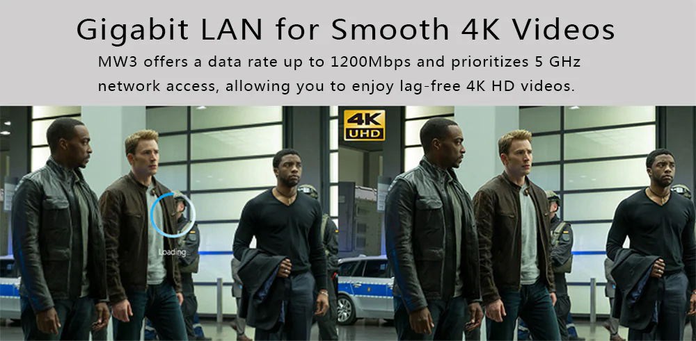 3PCS TENDA MW3 Mesh 2.4GHz + 5GHz WiFi Router Through-Wall Full Coverage Smart QoS AC 1200 Dual Frequency Support MU-MIMO Technology APP Control - White