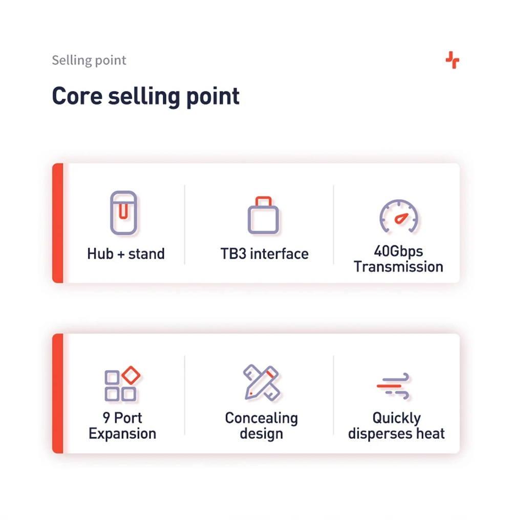 Baseus Multifunctional HUB USB 3.0 x 3 HDMI x 1 RJ45 x 1 Type-C x 3 3.5 Audio x 1 Speed Data Transfer Adapter For Notebook Pro - Space Gray