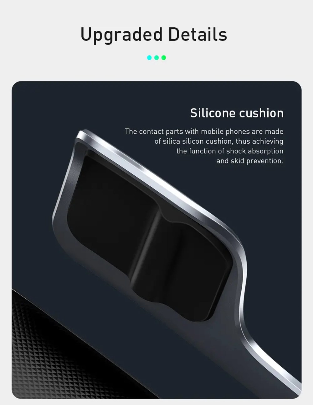 Baseus Wireless Qi 15W QC 3.0 Fast Charging Rotatable Car Air Vent Phone Holder For 4.7 "-6.5" Smartphone - Black