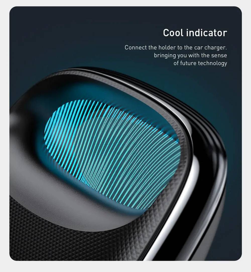 Baseus Wireless Qi 15W QC 3.0 Fast Charging Rotatable Car Air Vent Phone Holder For 4.7 "-6.5" Smartphone - Black