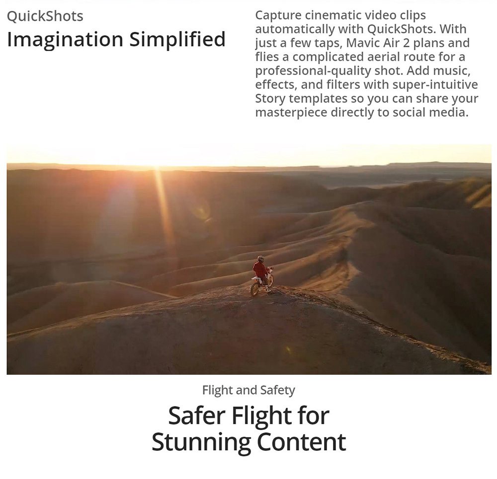 DJI Mavic Air 2 10KM 1080P FPV 4K Camera 3-Axis Gimbal 8K Hyperlapse 34mins Flight Time