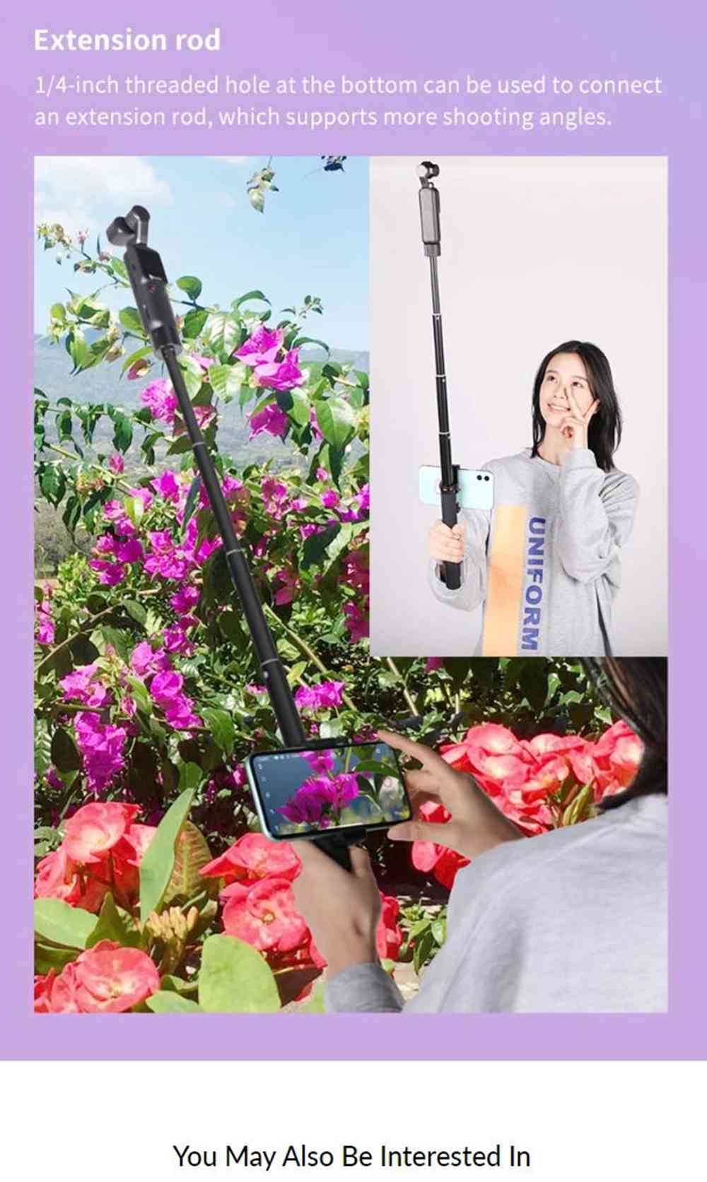 Feiyu Pocket 4K Camera 120 Degree 6-Axis Stabilized Handheld Gimbal Autofocus Touchscreen Built-in Wi-Fi