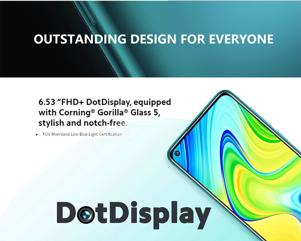 Xiaomi Redmi Note 9 Global Version 6.53" DotDisplay 4G LTE Smartphone MTK Helio G85 3GB RAM 64GB ROM Android 10.0 Quad Rear Camera 5020mAh Battery 18W Fast Charging Dual SIM Dual Standby - Midnight Grey