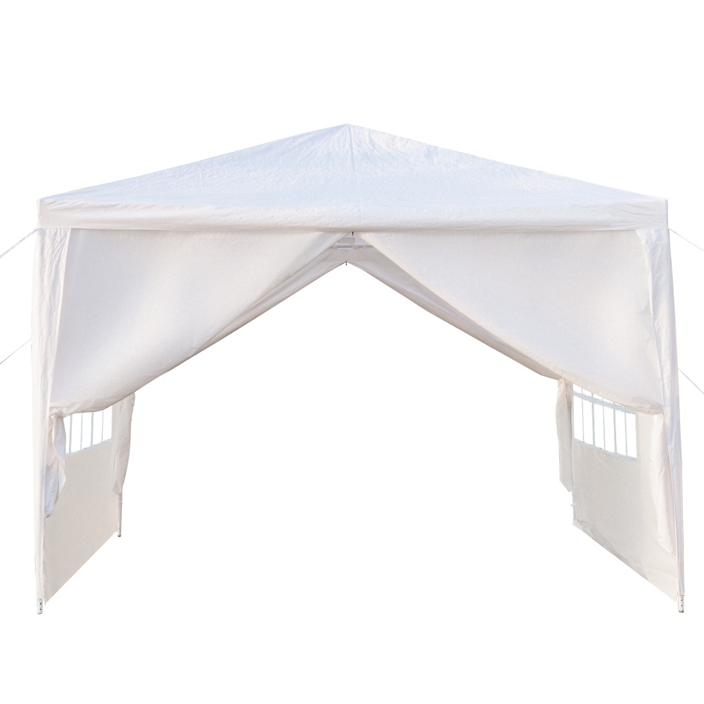 Portable 3 x 3m Four Sides Outdoor Waterproof Awning For Wedding / Camping / Parking / Party - White