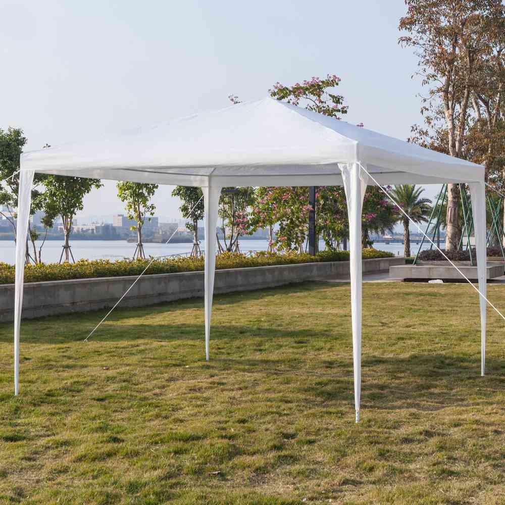 Portable 3 x 3m Four Sides Outdoor Waterproof Awning For Wedding / Camping / Parking / Party - White