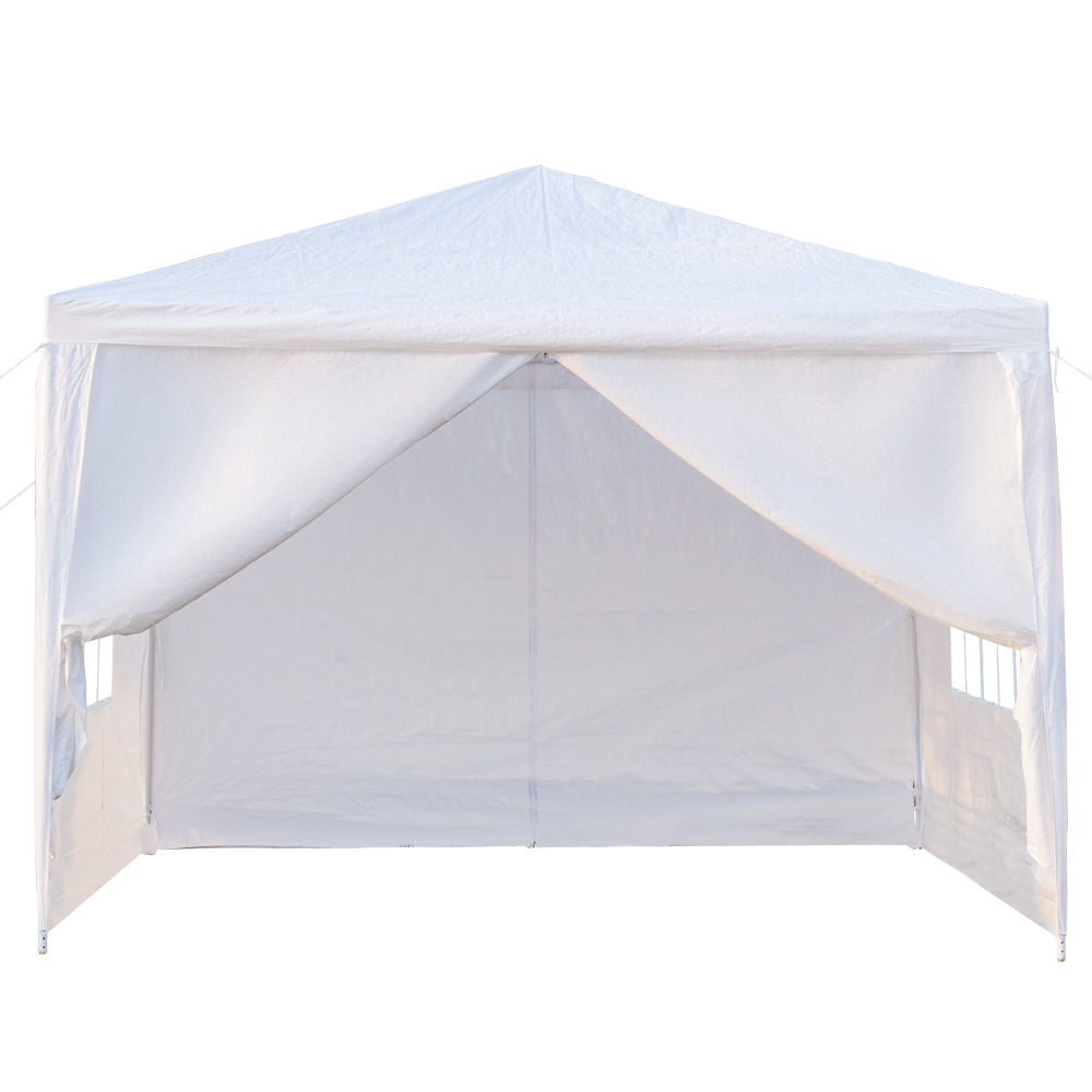 Portable 3 x 3m Four Sides Outdoor Waterproof Awning For Wedding / Camping / Parking / Party - White