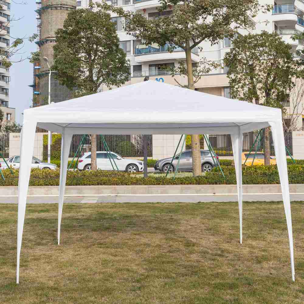 Portable 3 x 3m Three Sides Outdoor Waterproof Awning For Wedding / Camping / Parking / Party - White