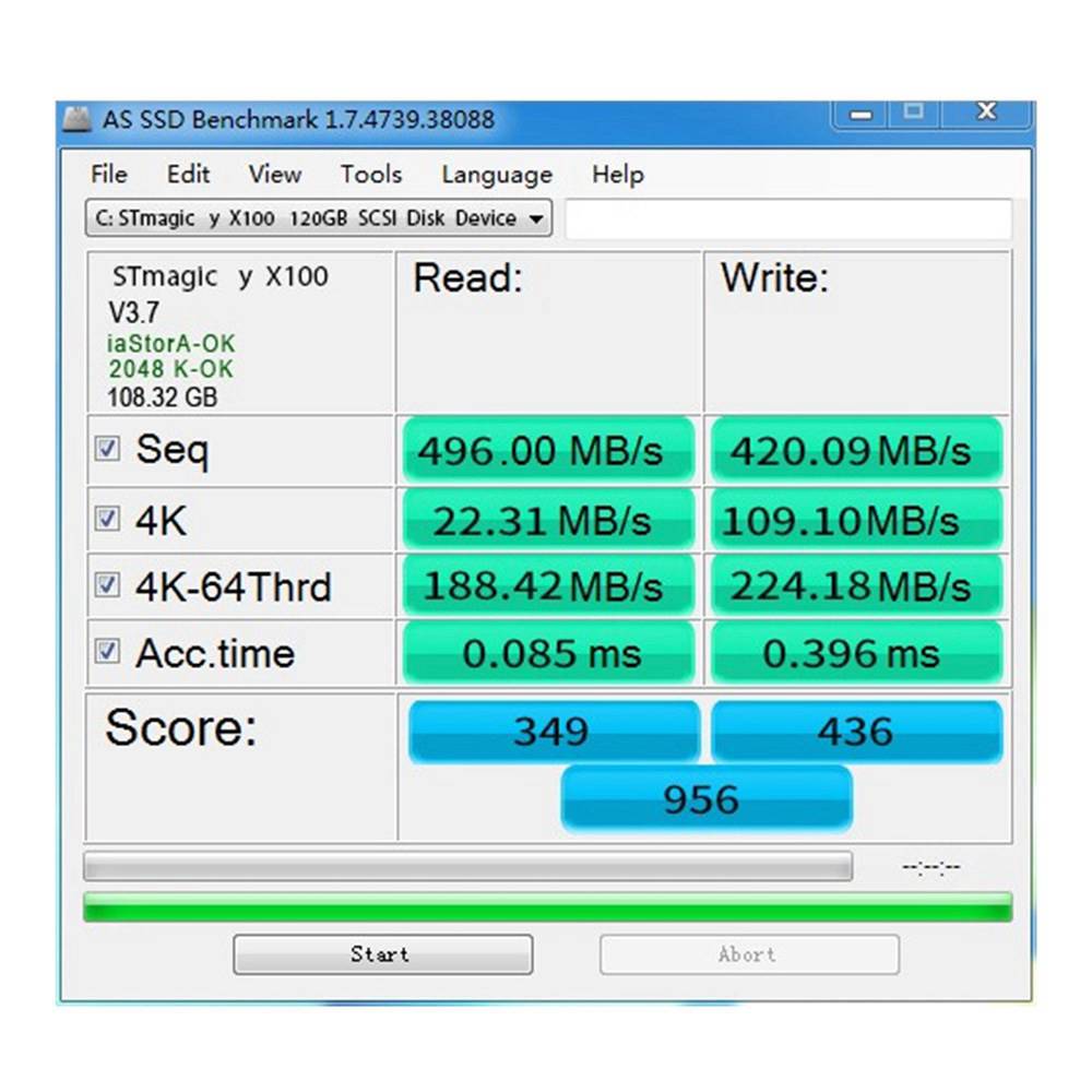 Stmagic SX100 512GB SSD 2.5 Inch Solid State Drive SATA3 Interface 496MB/s Reading Speed LDPC Error Correction - Black