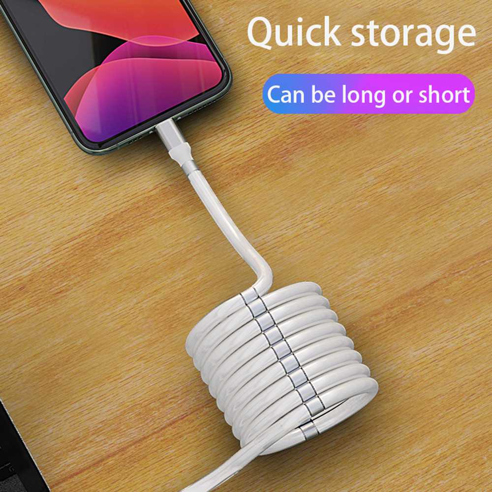 SuperCalla 1.8m Type-C Interface Magnetic Absorption Charging Data Cable - Black