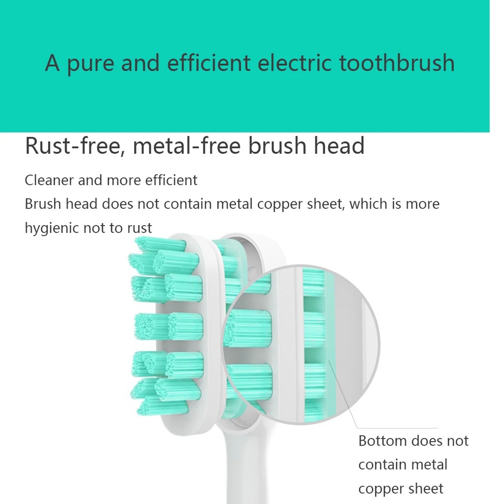 Xiaomi Mijia T500 Smart Sonic Electric Toothbrush 3 Speed High Frequency Vibration UV Sterilization IPX7 Waterproof 18 Days Battery Life - White